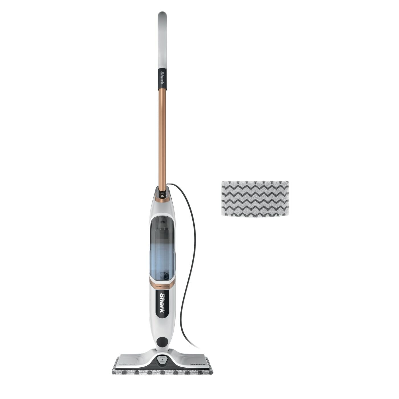Shark SteamSpot Lightweight Steam Mop for Hard Floors - White & Copper