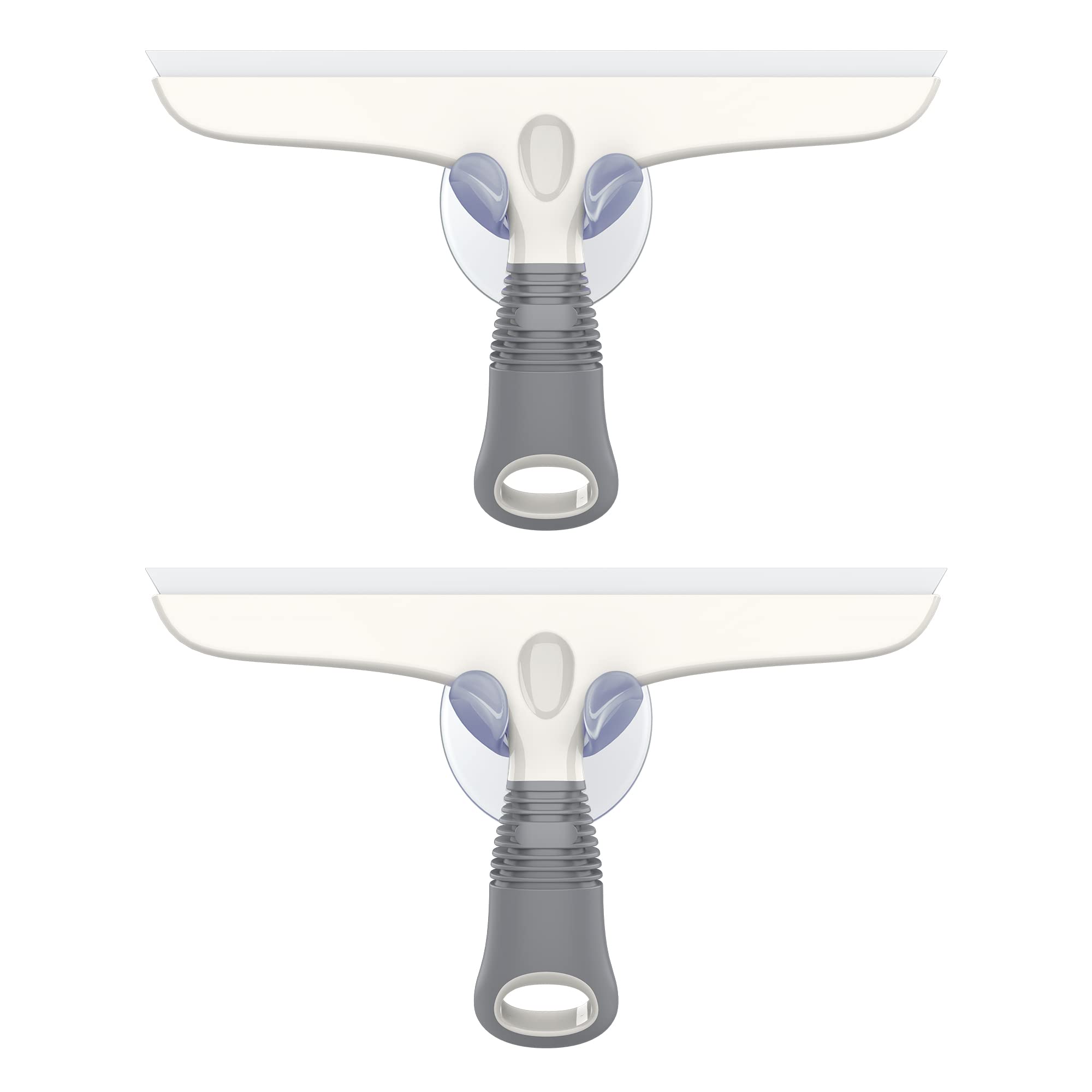 MR.SIGA 10-Inch Silicone Shower Squeegee with Suction Hook – 2 Pack