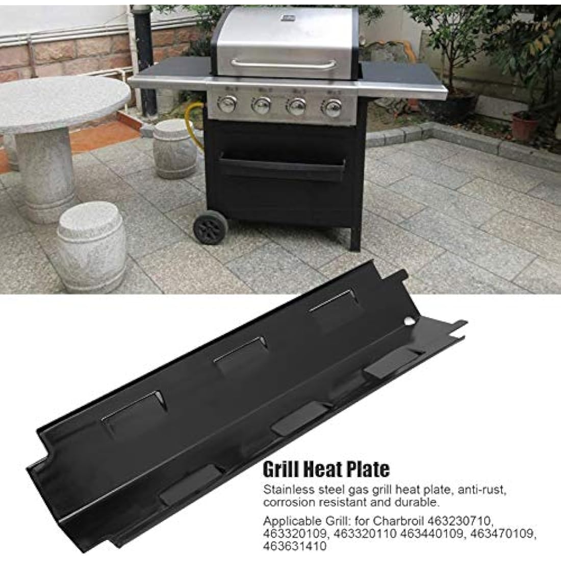 Jolof Store Stainless Steel Gas Grill Heat Tents, 4-Pack Flame Tamers