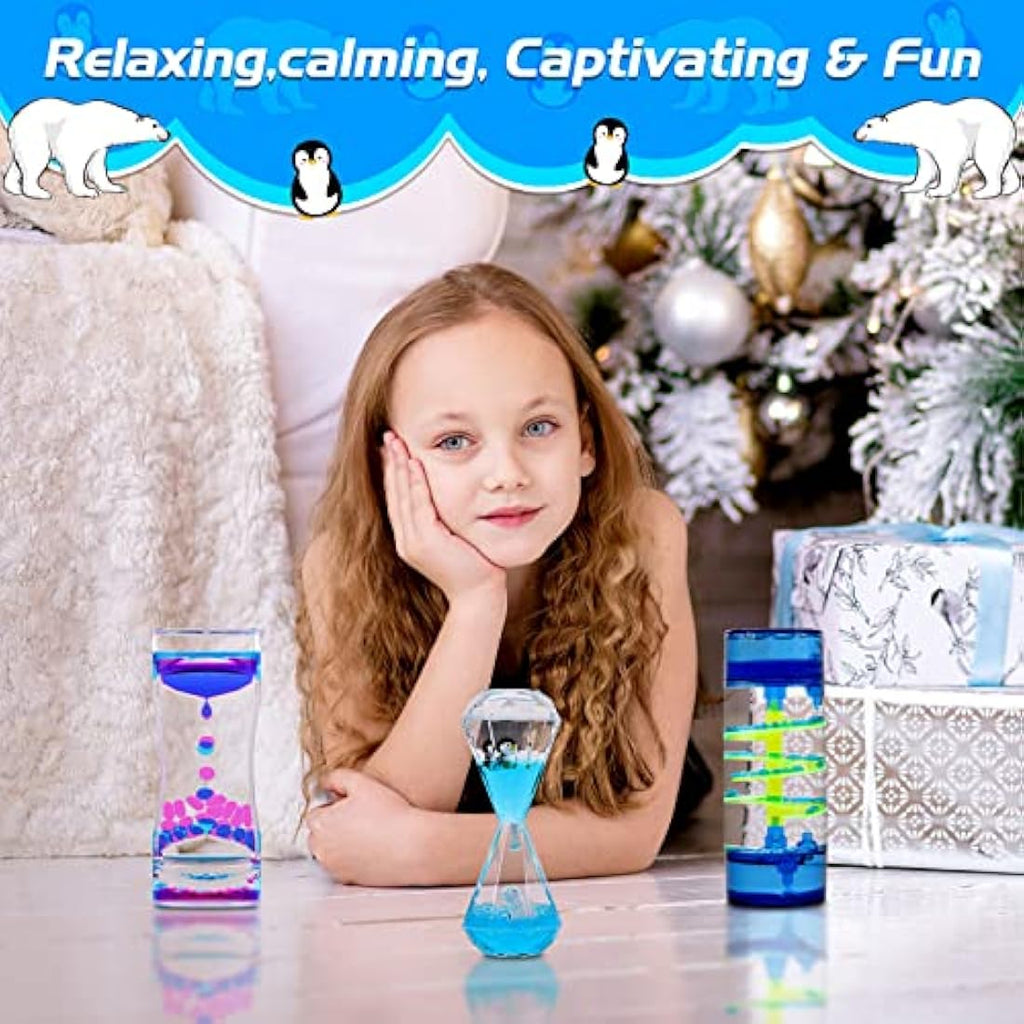 Jolof Store Liquid Motion Bubbler Sensory Toy - 3 Pack Calming Timer
