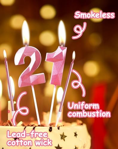 Pink 30th Birthday Candles – Number 30 and Long Stick Set