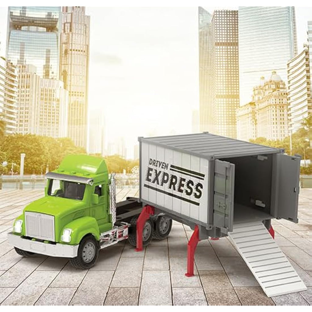 Driven by Battat Container Truck Toy with Lights and Sounds – Age 3+