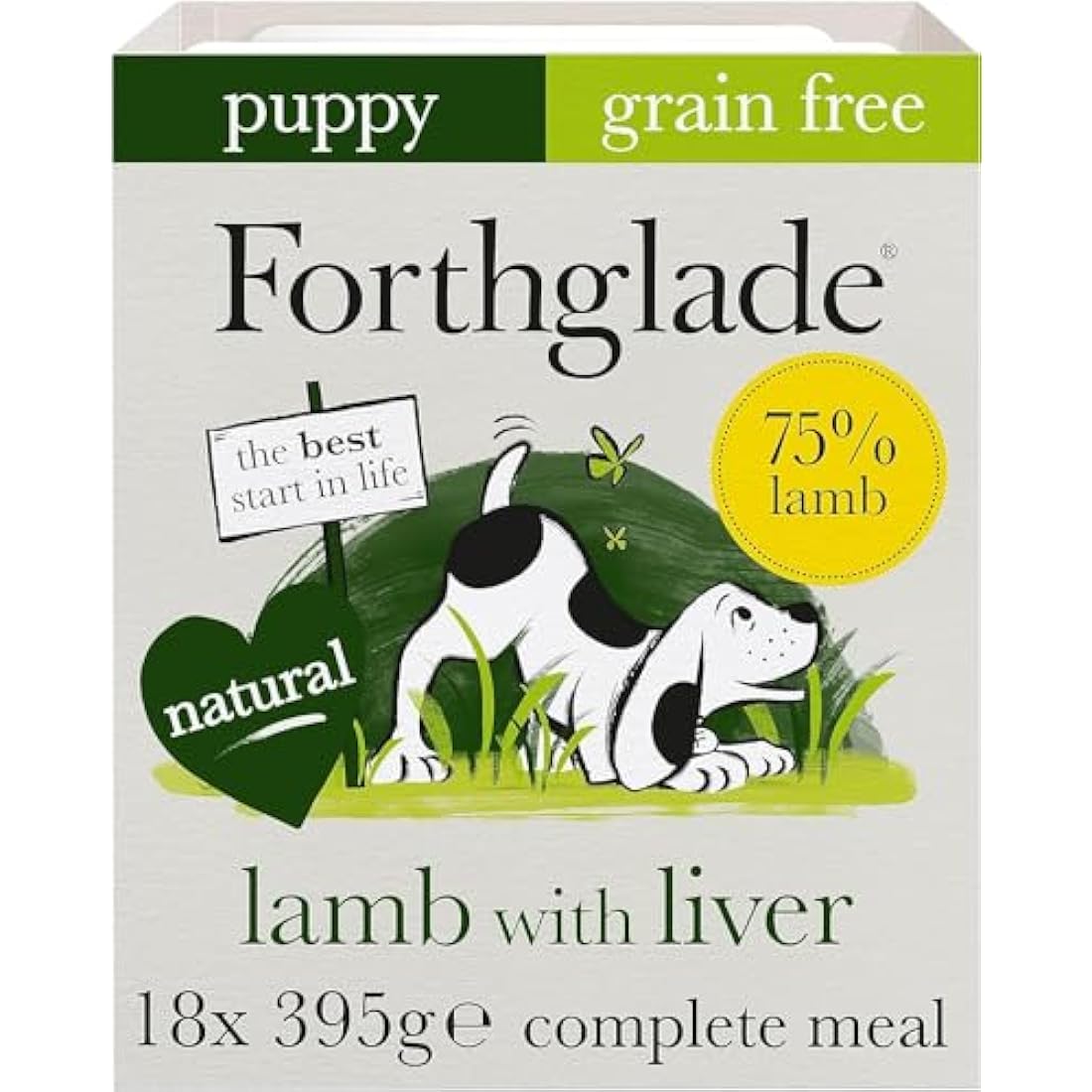 Forthglade Grain Free Puppy Wet Dog Food | Lamb & Liver (18 x 395g)