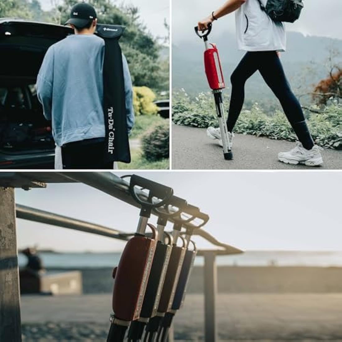 Ta-Da Chair Series 2 | Lightweight Folding Walking Stick with Seat