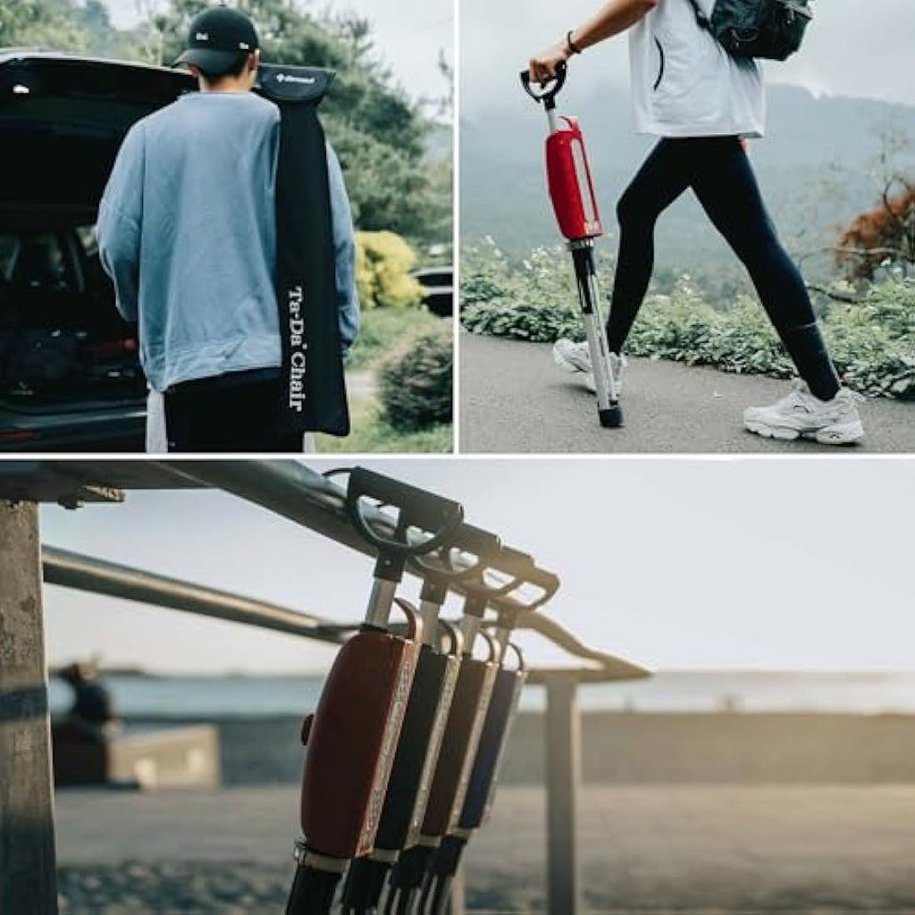 Ta-Da Chair Series 2 | Lightweight Folding Walking Stick with Seat