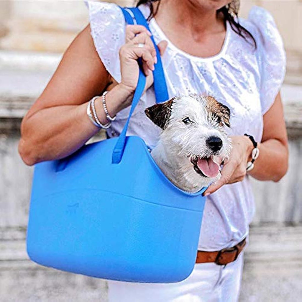 Ferplast With-Me Small Dog Carrier Bag | Washable EVA Rubber - Dove Grey