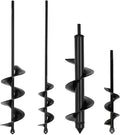 SYITCUN Garden Auger Drill Bit 4-Piece Set | Heavy Duty Bulb Planter