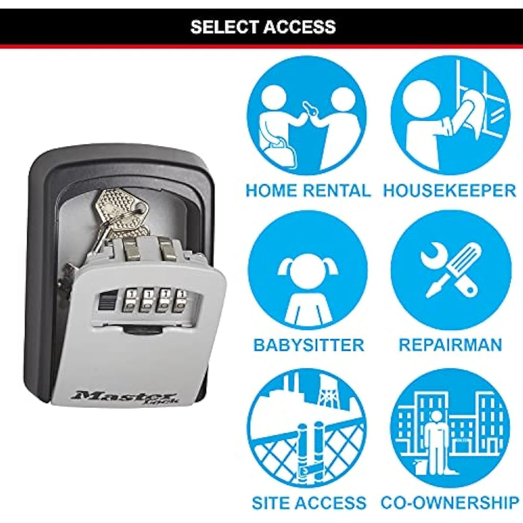 Master Lock Wall Mounted Key Safe – Weatherproof 4-Digit Lock Box