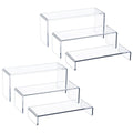 HIIMIEI Clear Acrylic Display Risers | 5mm Thick 6-Piece Stand Set