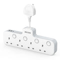 Mscien 4-Way Multi Plug Extension Socket with USB and Switches