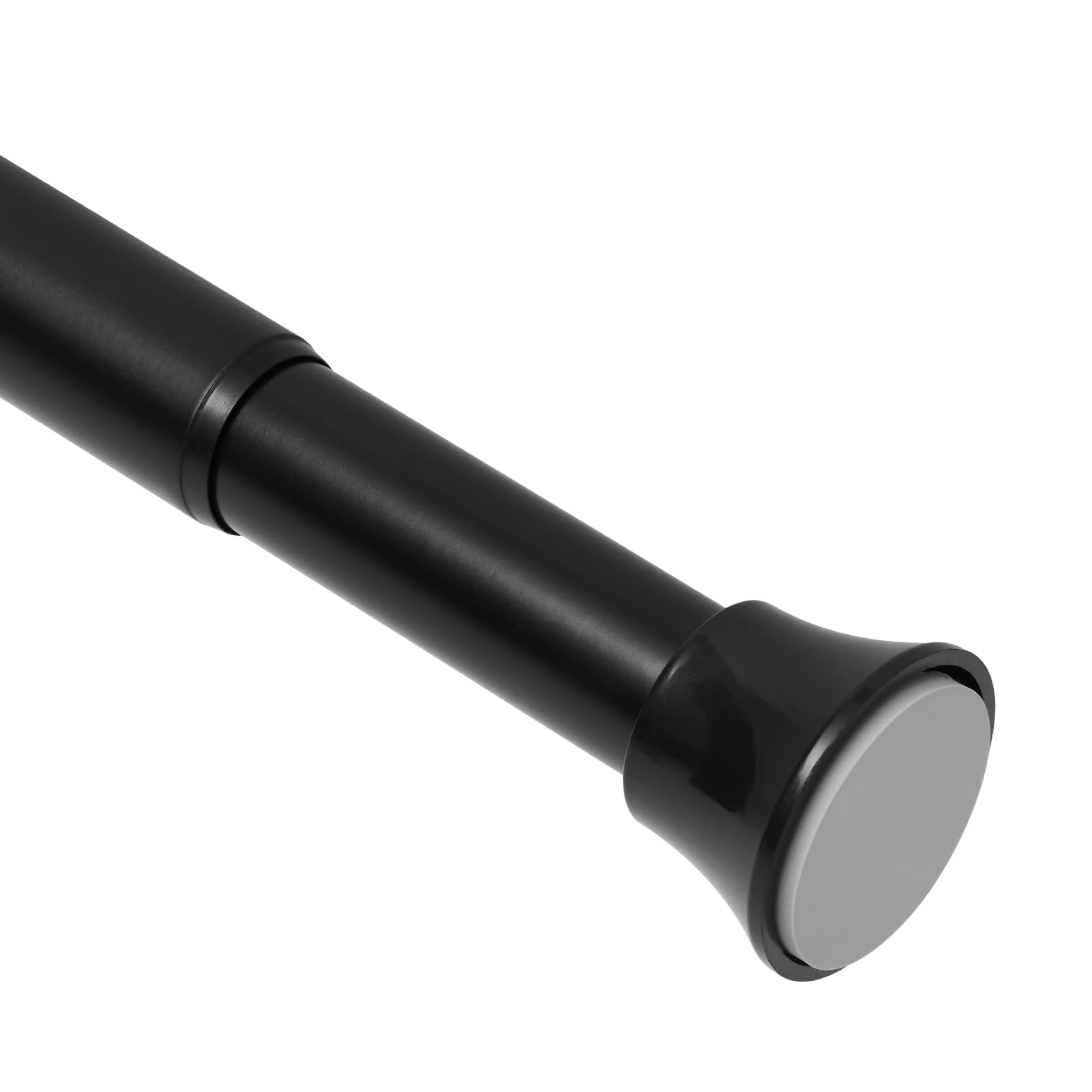 Padpure Black Stainless Steel Tension Shower Curtain Rod (75-103cm)