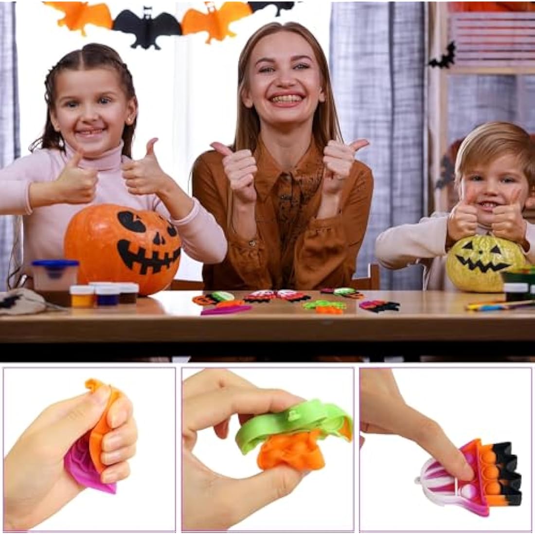 Amyang 24 Pack Halloween Mini Pop Fidget Toys | Sensory Party Favors