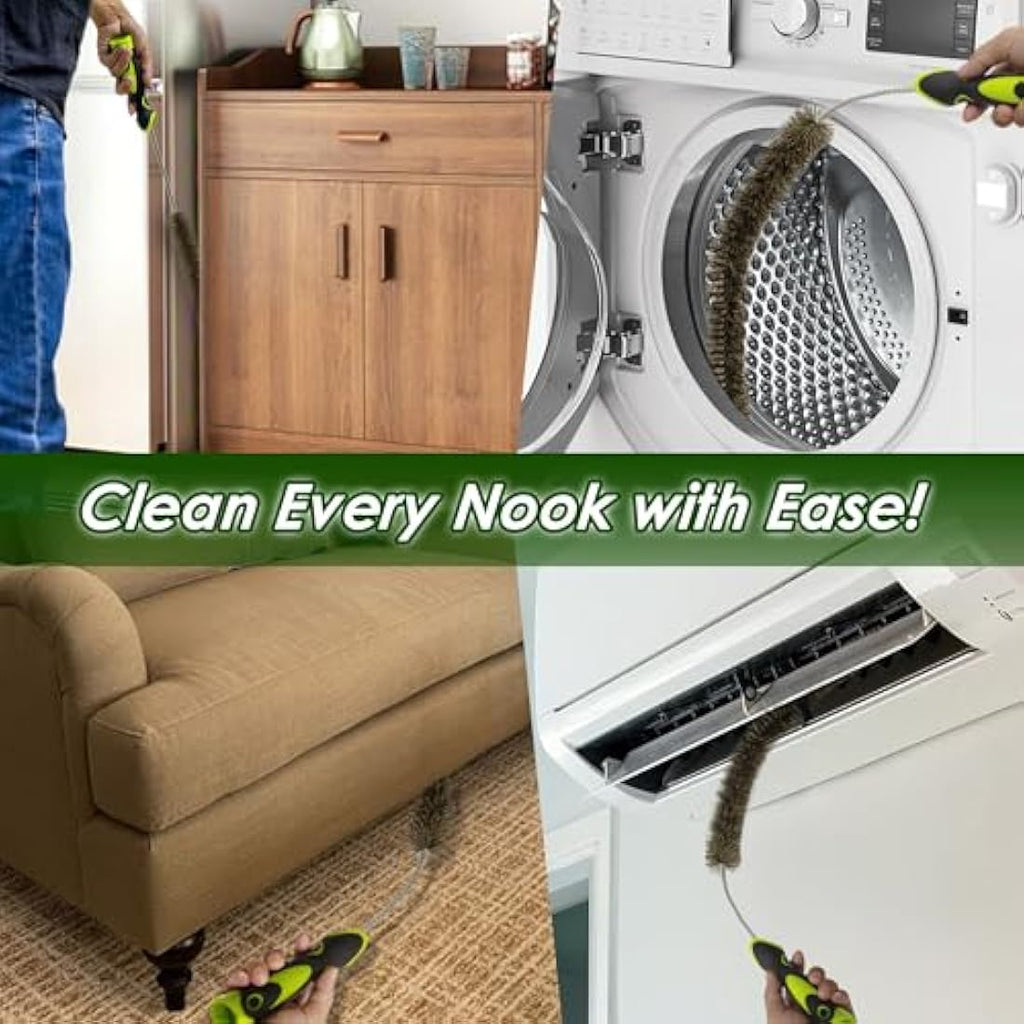 81cm Radiator Cleaner Brush | Flexible Natural Boar Bristles