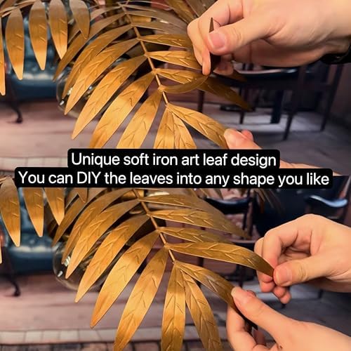 JCPYIUL Retro Tropical Coconut Leaf Chandelier – Iron LED Ceiling Light