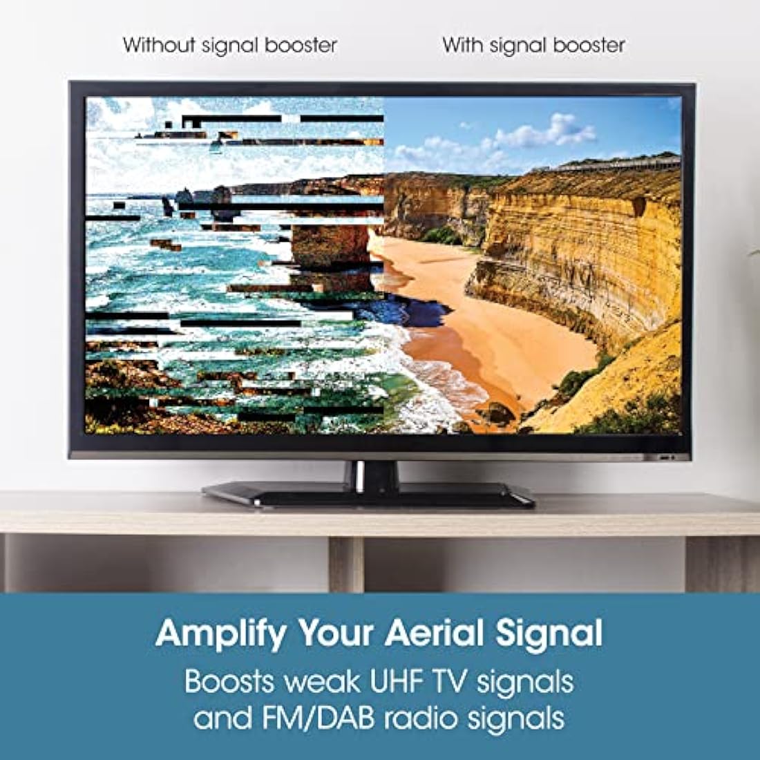 SLx TV Signal Booster | 1-Way Aerial Amplifier with 5G Filtering