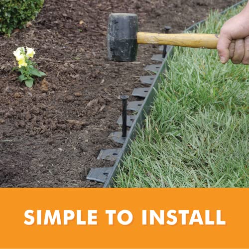 EasyFlex Tall Wall No-Dig Landscape Edging Kit - 90' Recycled Plastic