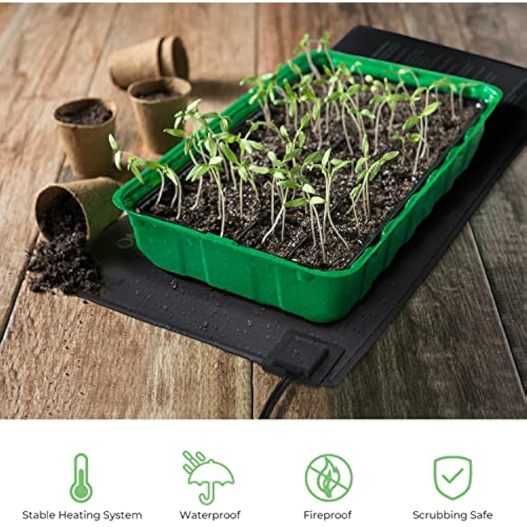 Ohuhu Seedling Heat Mat 2-Pack | IP67 Waterproof Plant Heating Pad