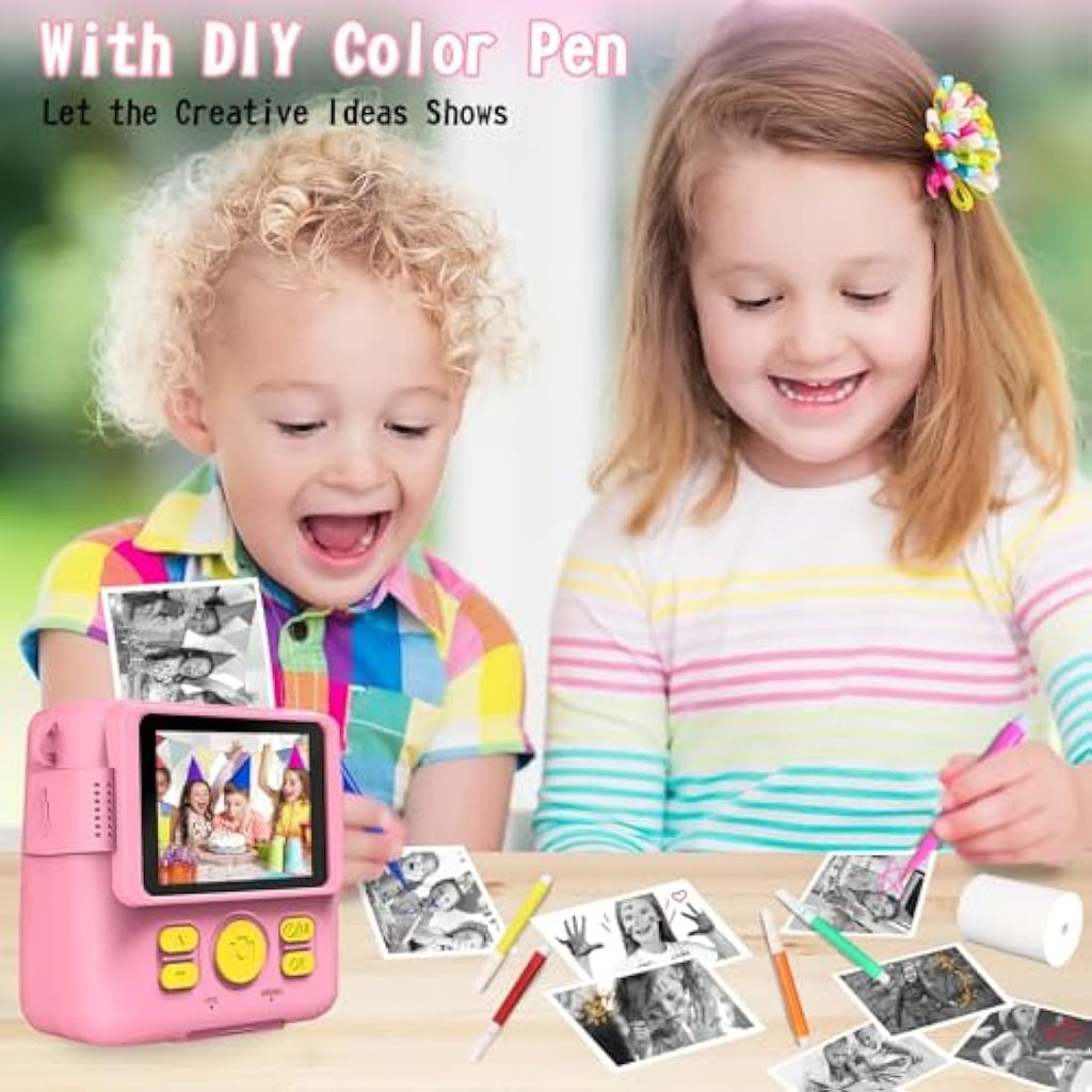 Jolof Store Kids Instant Print Camera | 1080P HD Digital Toy with 32GB SD Card