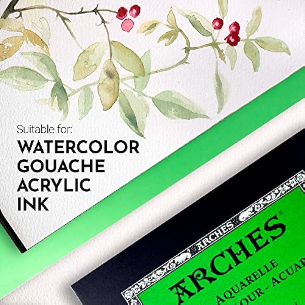 Arches Watercolour Pad | Cold Pressed 300 GSM A3 Paper - 12 Sheets
