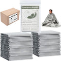 MIXIAO Emergency Mylar Thermal Blankets - 50 Pack Survival Gear