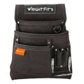 WrightFits Leather Tool Belt Pouch | Multi-Pocket Hammer & Nail Holder