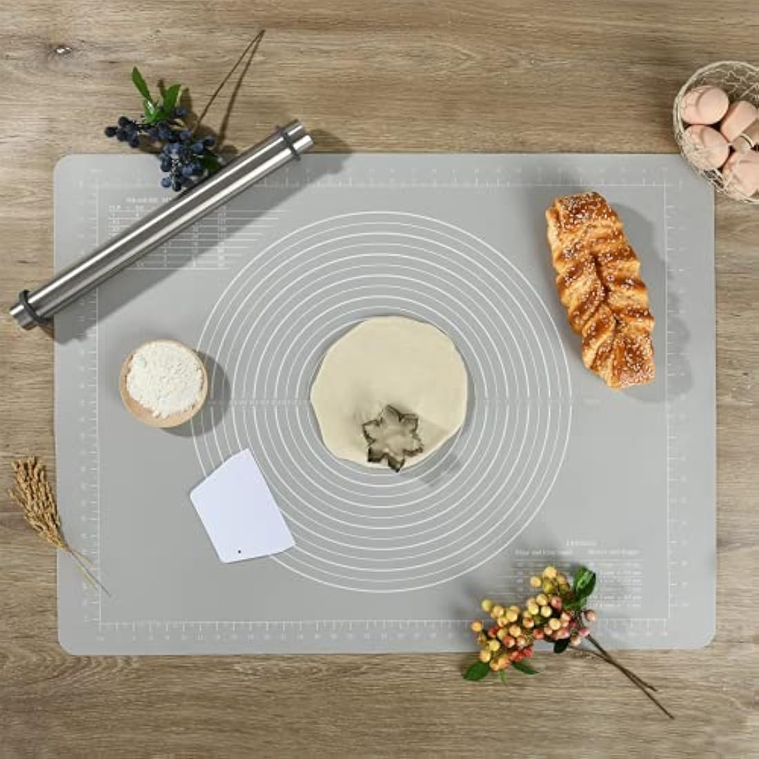 Jolof Store Silicone Pastry Mat | Nonstick Dough Kneading Board (80x60cm)
