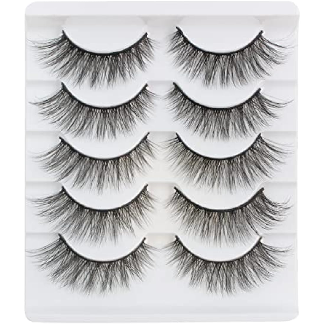 Jolof Store Cat Eye Faux Mink Lashes | Natural 3D Fluffy 5 Pair Pack