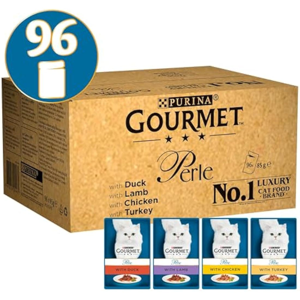 Gourmet Perle Chef's Collection Wet Cat Food - 96 x 85g Pouches