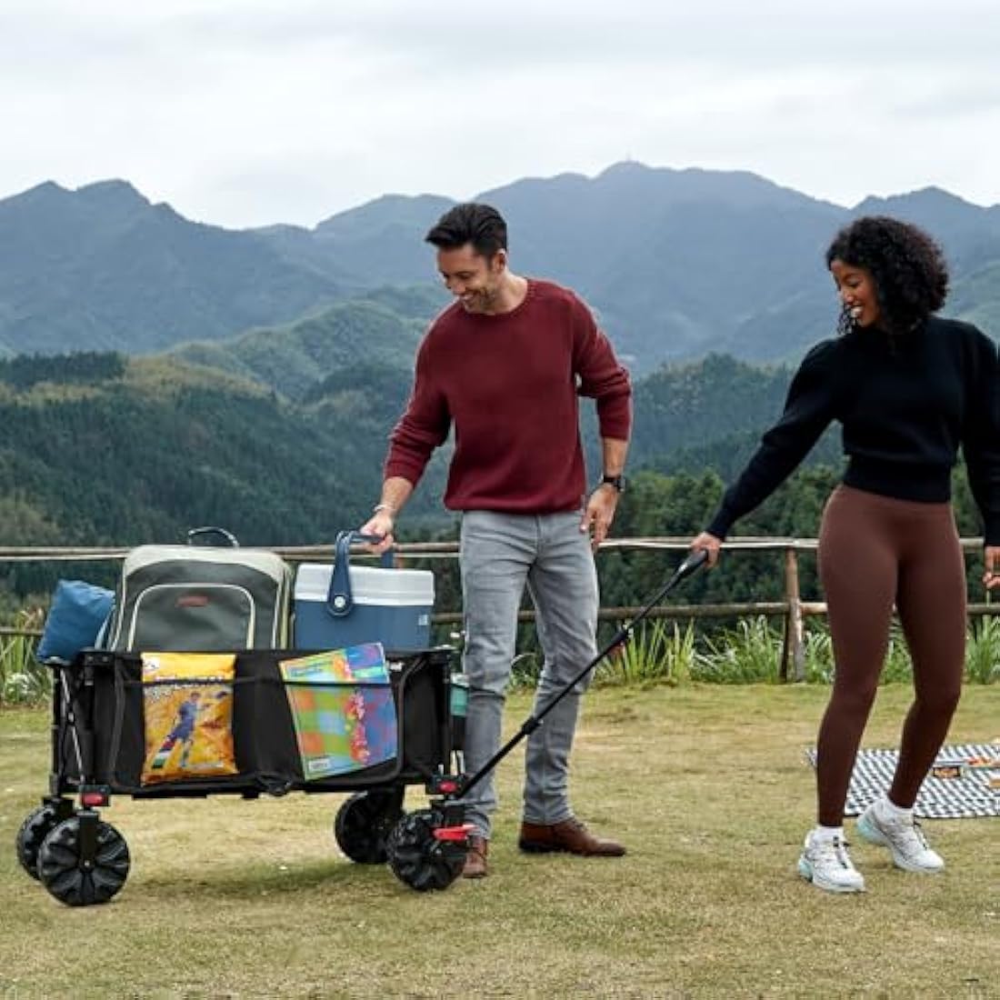 PORTAL All-Terrain Beach Trolley | Heavy Duty Folding Camping Wagon