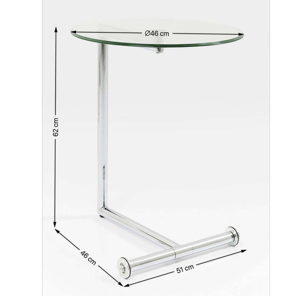 KARE Design Side Buffet Easy Living Black, 46 cm Diameter, Modern, Stainless Steel, Glass, Round Living Room Buffet, Bedside Buffet, Coffee Buffet - image 5