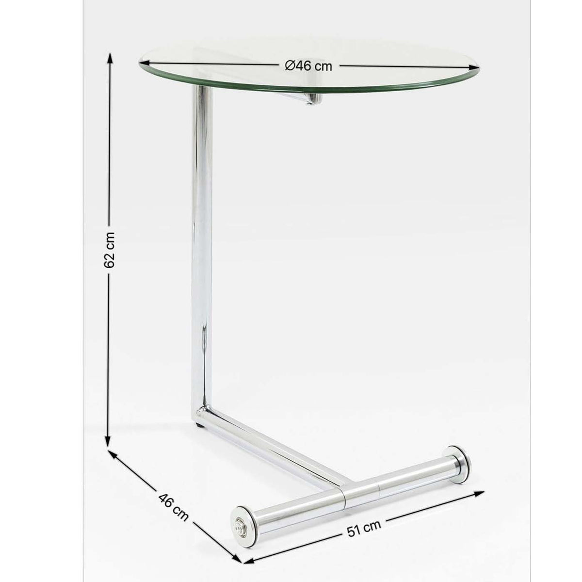 KARE Design Side Buffet Easy Living Black, 46 cm Diameter, Modern, Stainless Steel, Glass, Round Living Room Buffet, Bedside Buffet, Coffee Buffet - image 5
