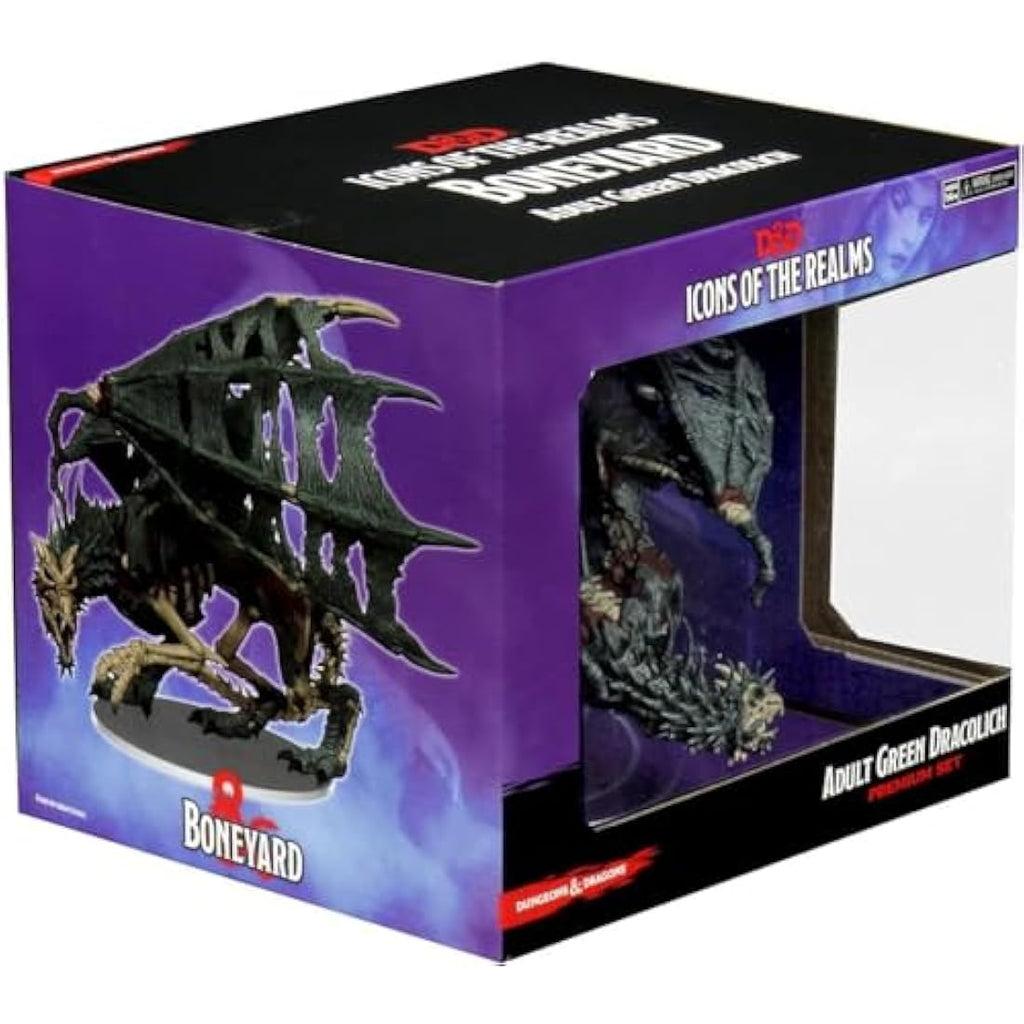 WizKids D&D Icons of the Realms: Boneyard Adult Green Dracolich Figure