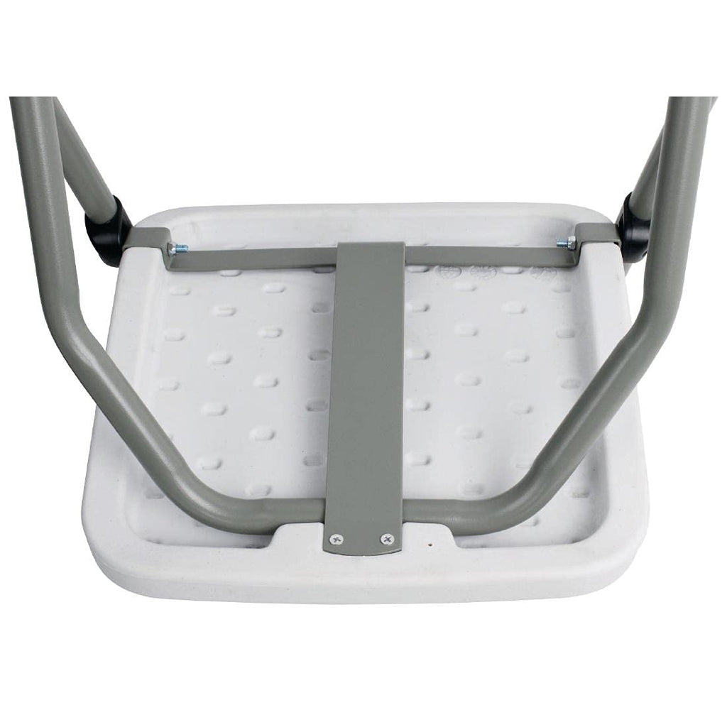Bolero Folding High Stools Steel Frame Plastic Seat, Pack of 2, White - image 5
