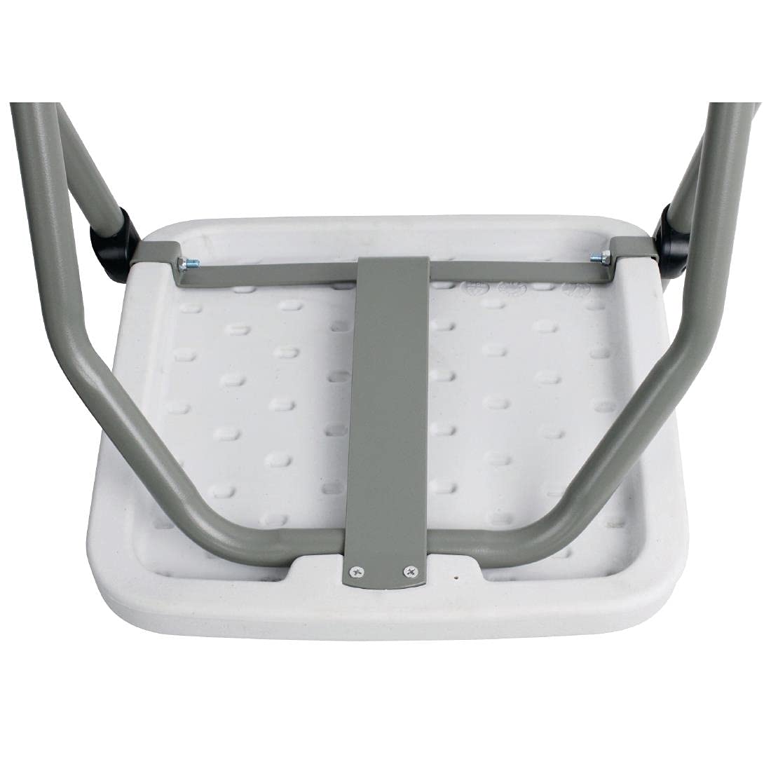 Bolero Folding High Stools Steel Frame Plastic Seat, Pack of 2, White - image 5