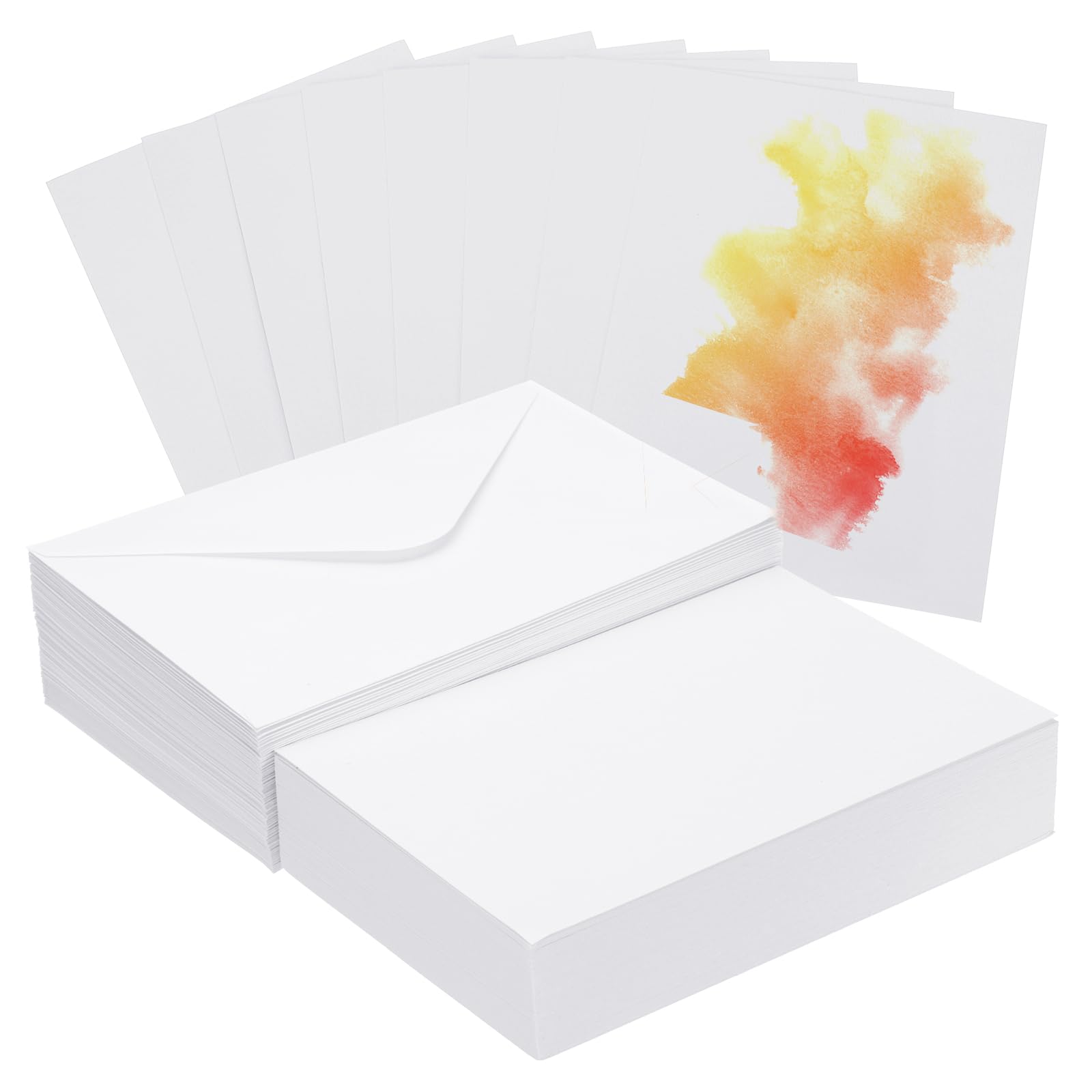 PATIKIL 50 Sets Cotton Watercolor Cards with Envelopes, 300GSM 5x7"