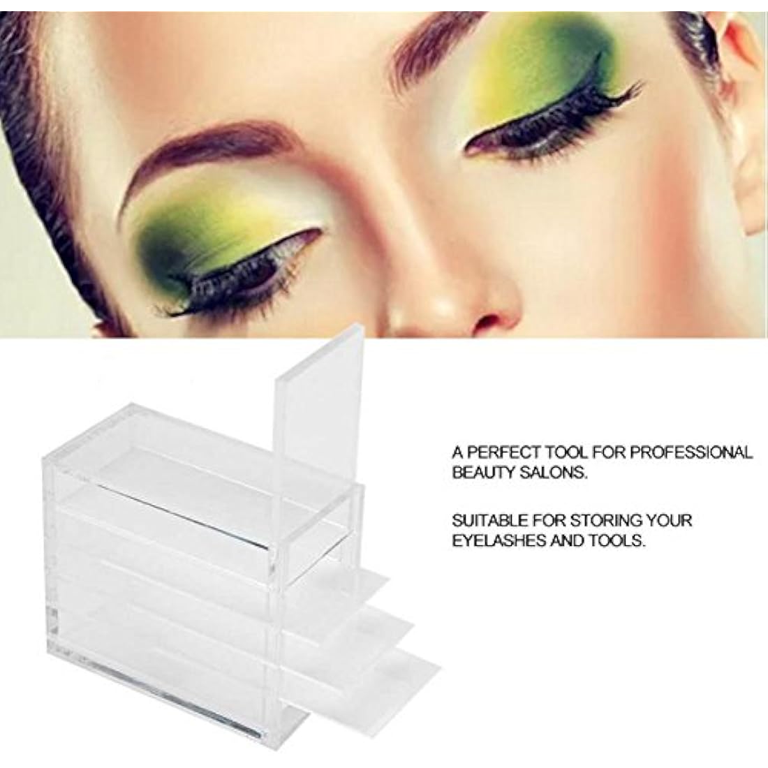 5-Layer Acrylic Eyelash Storage Box | Lash Extension Organizer
