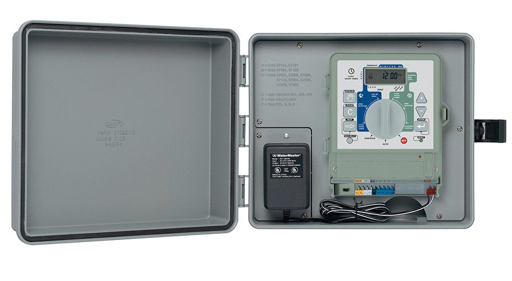 Orbit Outdoor Sprinkler Controller Cabinet with GFCI - Weatherproof Gray