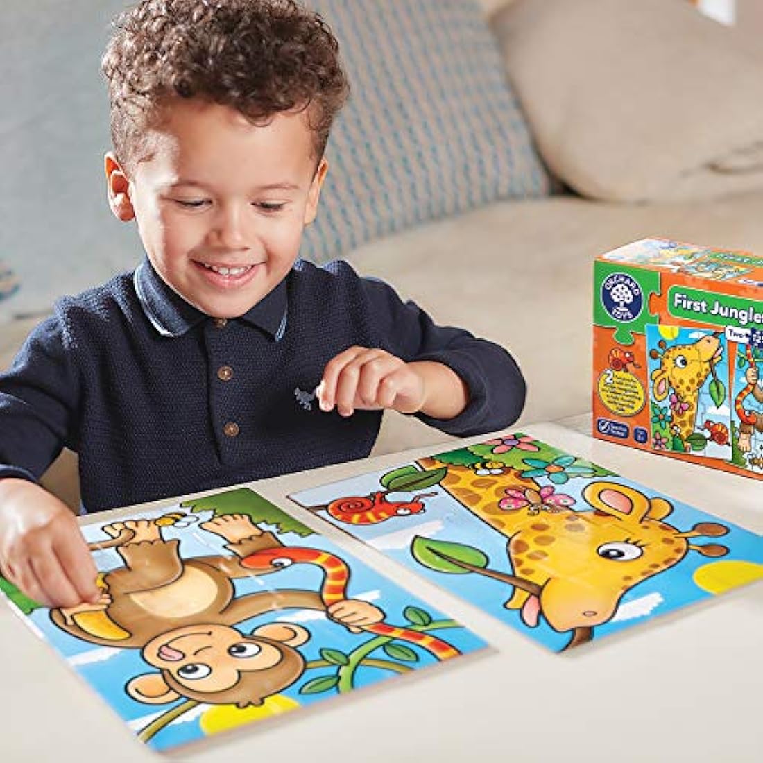 Orchard Toys First Jungle Friends Jigsaw Puzzle | 2-Pack for Ages 2+