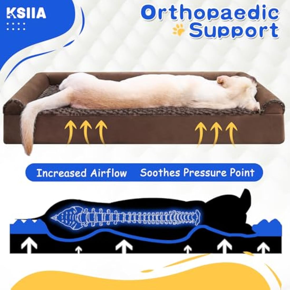 Jolof Store Orthopedic Large Dog Bed – Waterproof Washable Sofa Couch