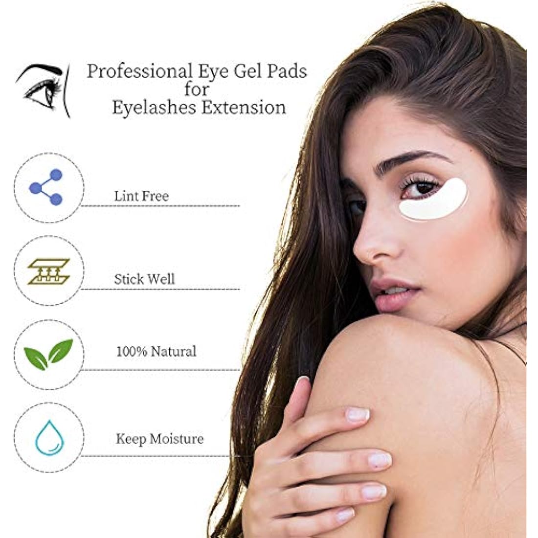 Pink Hydrogel Eye Pads for Eyelash Extensions - 250 Pairs
