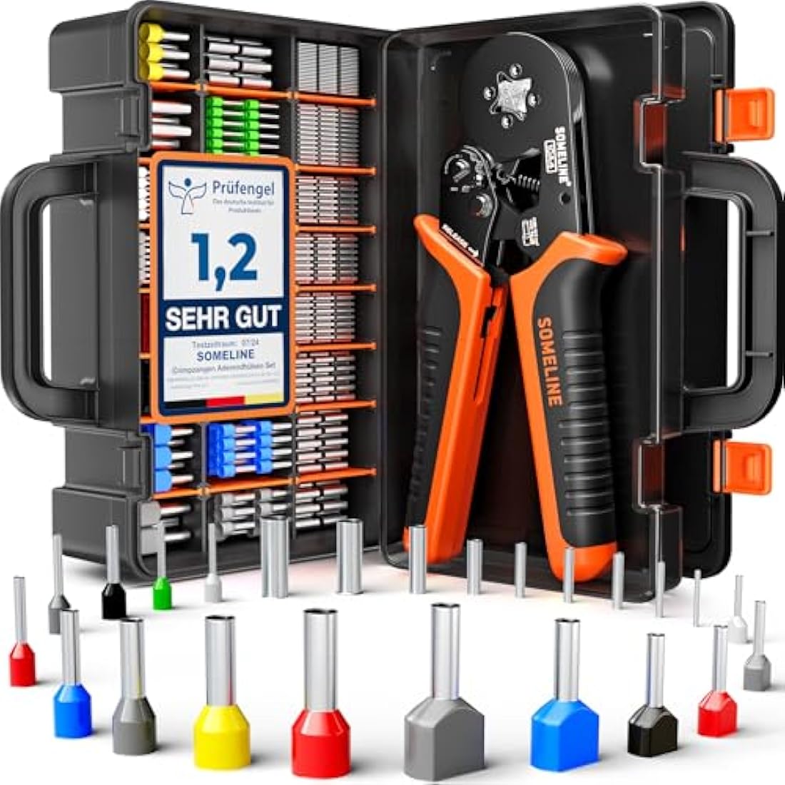 SOMELINE Ferrule Crimping Tool Set - 24 Types Wire Terminals 0.25-10mm²