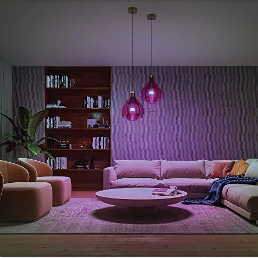 Philips Hue White & Colour Ambiance E27 Smart LED Bulbs - 2 Pack