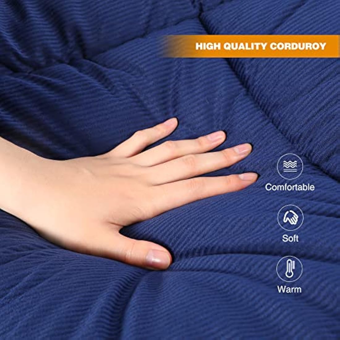 REDCAMP XL Camping Mattress Pad – Soft Corduroy Folding Cot Mattress