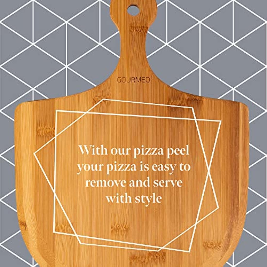 Cordierite Pizza Stone Kit with Bamboo Paddle – 38x30cm