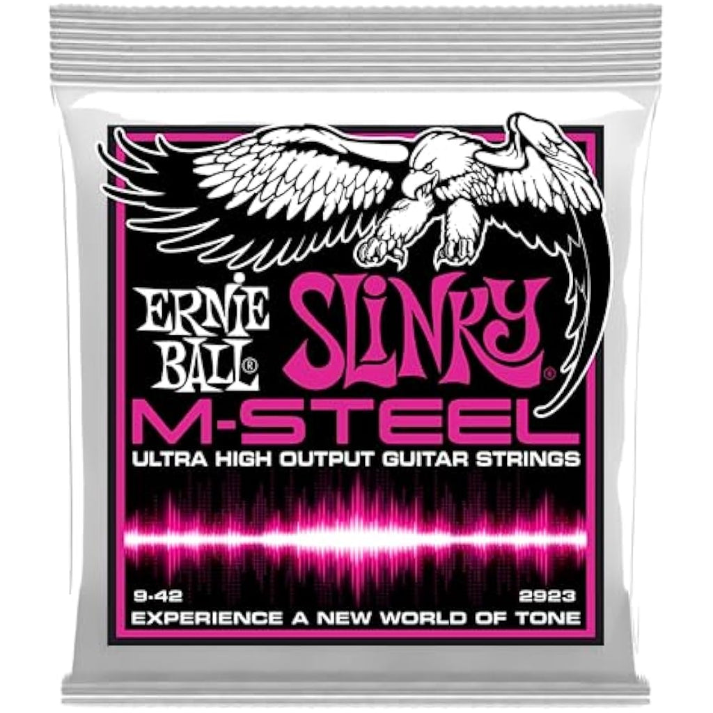 Ernie Ball Super Slinky M-Steel Electric Guitar Strings | 9-42 Gauge