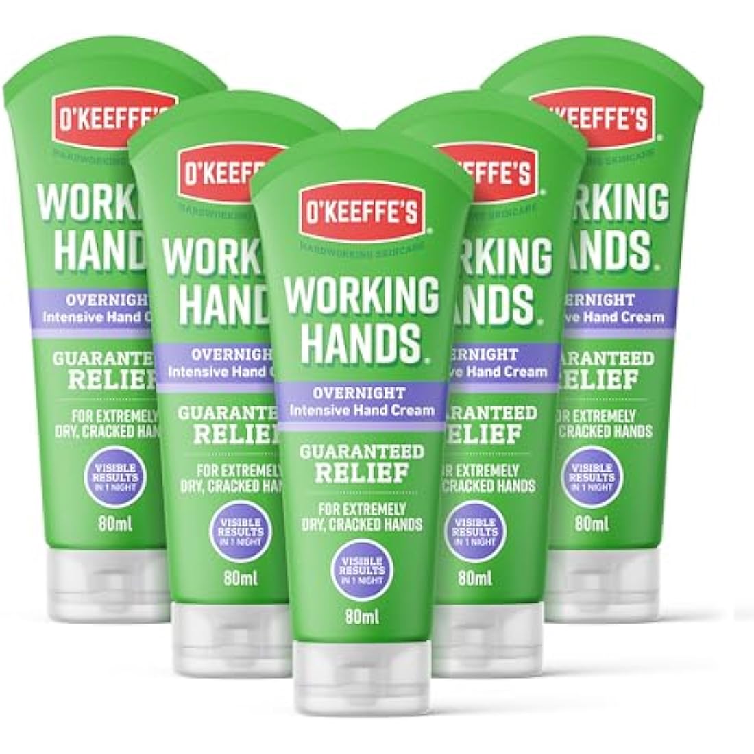 O'Keeffe's Working Hands Overnight Repair Hand Cream 80ml (5 Pack)