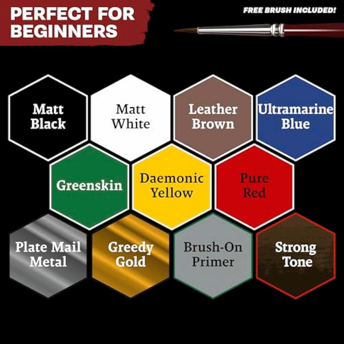 The Army Painter Warpaints Fanatic Starter Set - 11 Paints & Miniature