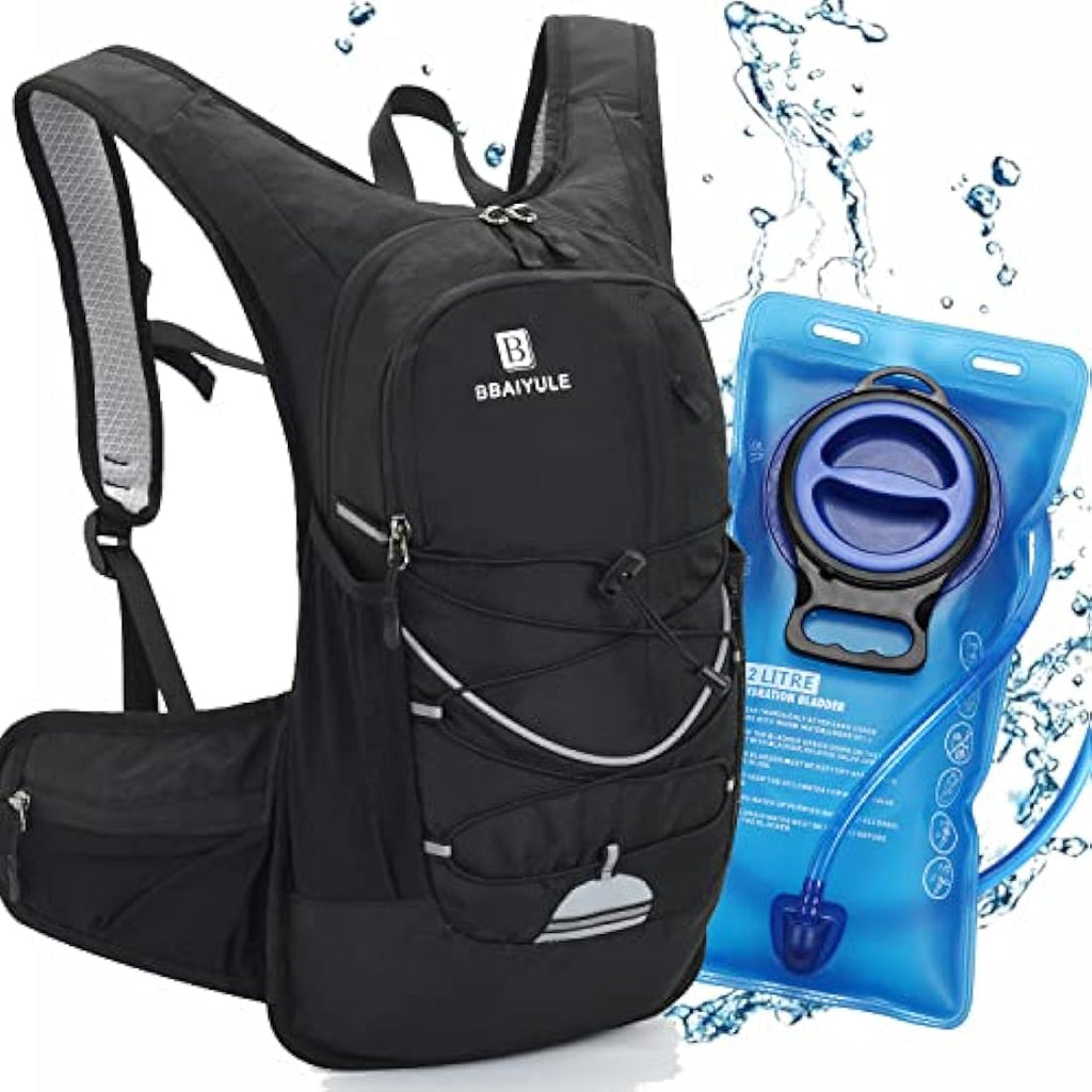 BBAIYULE Hydration Backpack with 2L BPA-Free Bladder | Lightweight Nylon