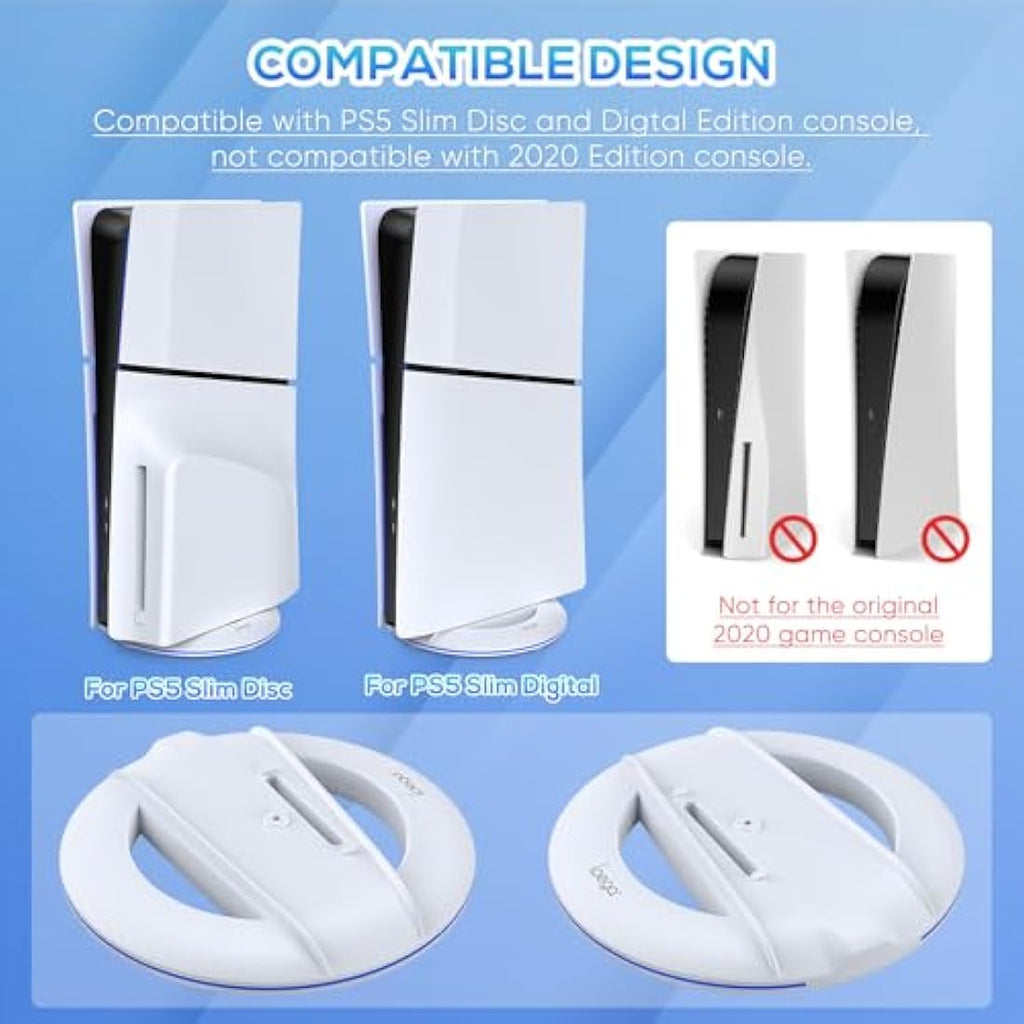 Auarte Vertical Stand for PS5 Slim Console – Sturdy Base Holder