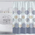 Lkw Ogechi Waterproof Shower Curtain | Grey Big Dot Weighted Hem 220x200cm